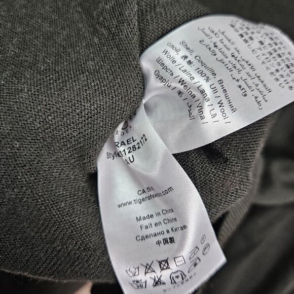 Tiger Of Sweden Fine Italian Yarn Sweater Mens Size L Green Pullover Long Sleeve - Picture 7 of 10